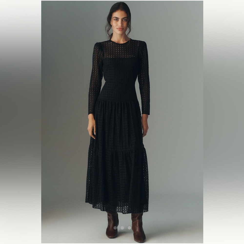 Anthropologie Maude Adeline Long Sleeve A-Line Maxi Dress - Size S - BNWT